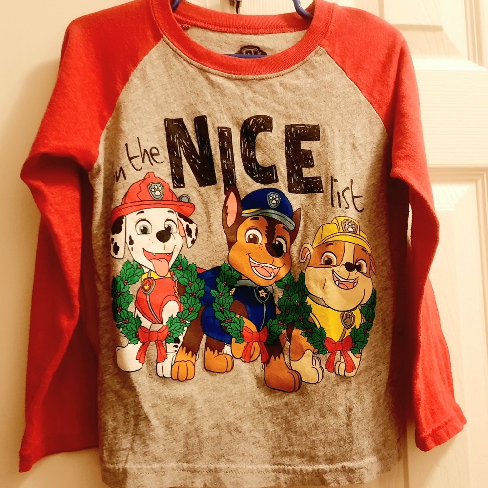 SOLD Paw Patrol Holiday Shirt,2T/3T